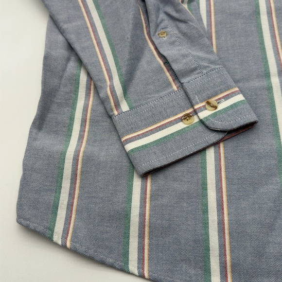 Manhattan 1857 button up shirt Men’s Large wrinkle free - Picture 2 of 10